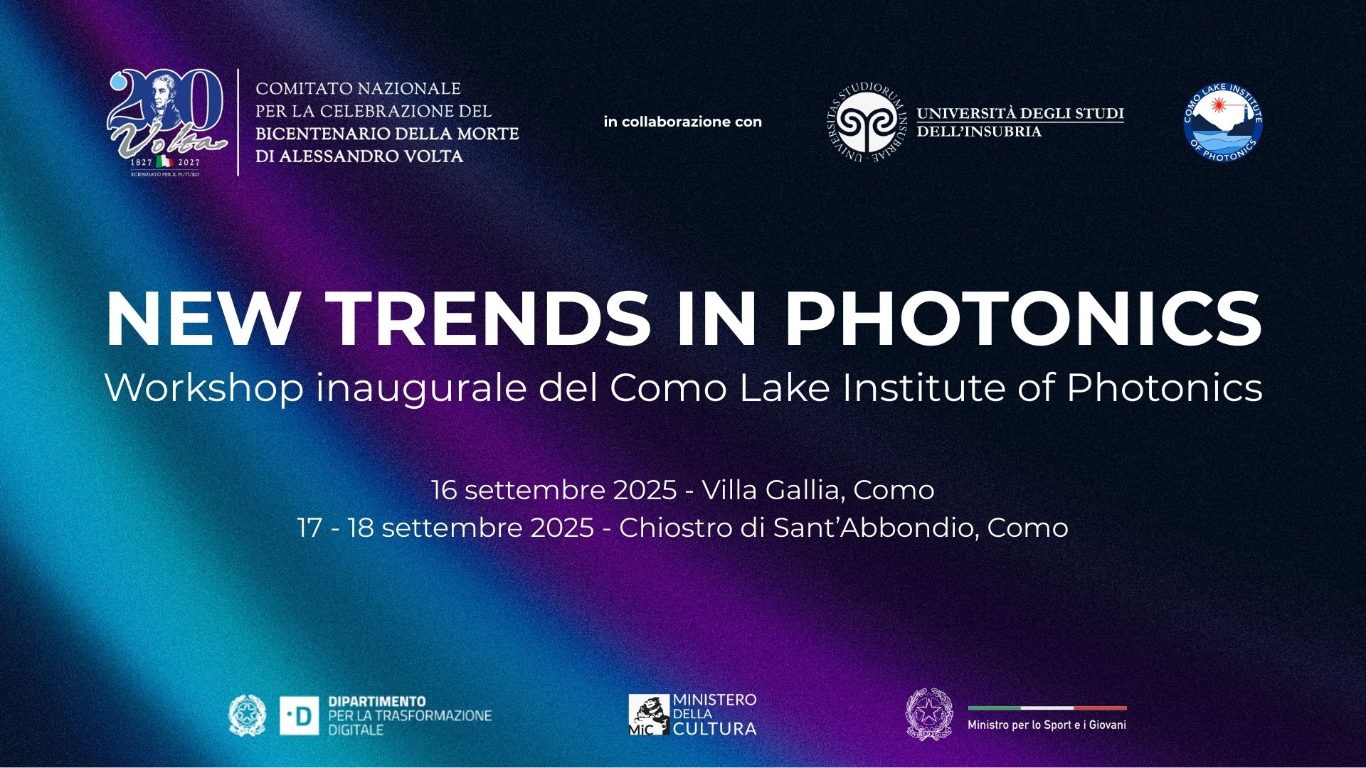 locandina New Trends in Photonics 